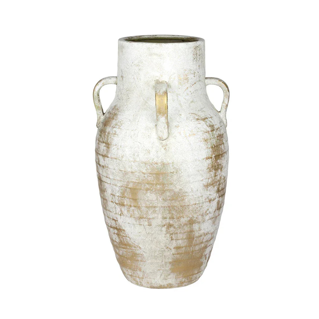 Cement Vase - 4 Handled Tall Vintaged - Ceramic