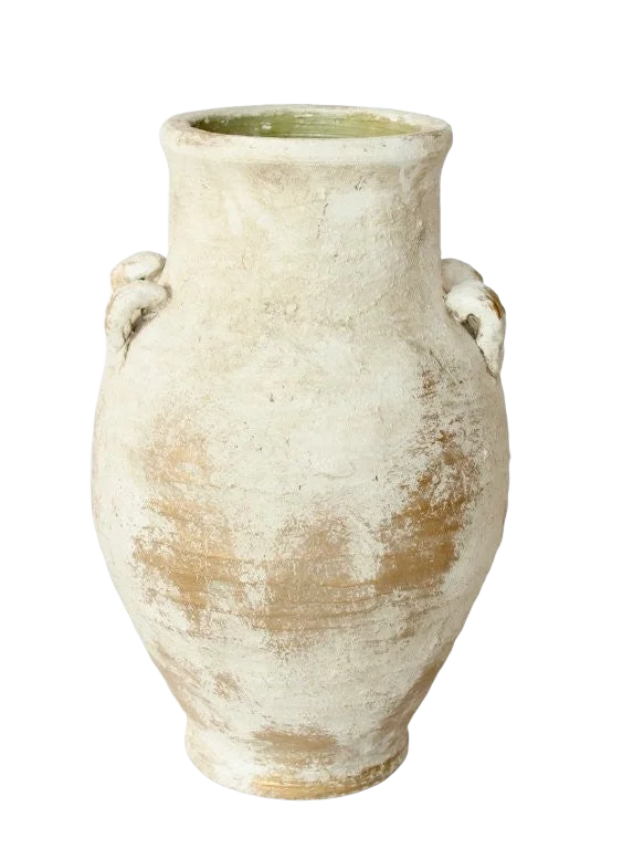 Cement Vase - 4 Petit Handled Tall Vintaged - Ceramic