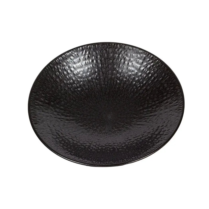 Ceramic Bowl - Elevated Black Textured 27cm - Ceramic