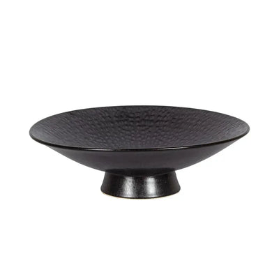 Ceramic Bowl - Elevated Black Textured 27cm - Ceramic