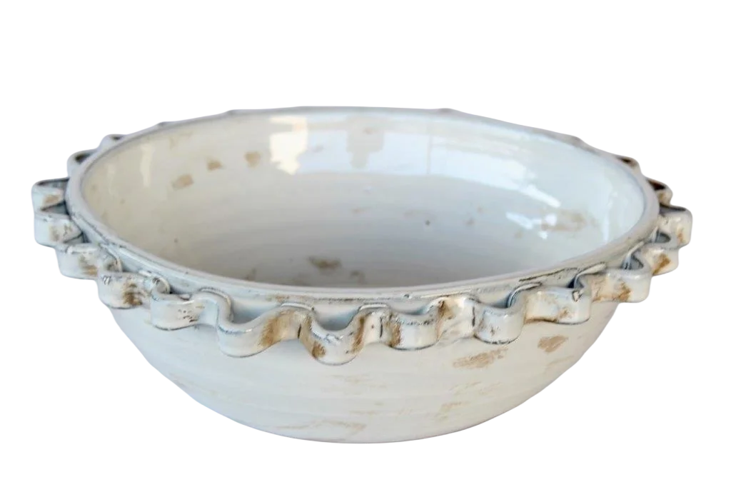 Ceramic Bowl - Frilled Edge Large - Ceramic