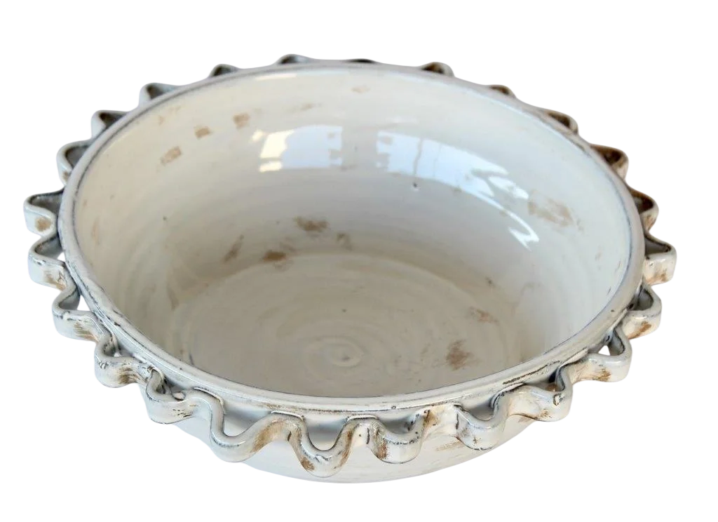 Ceramic Bowl - Frilled Edge Large - Ceramic