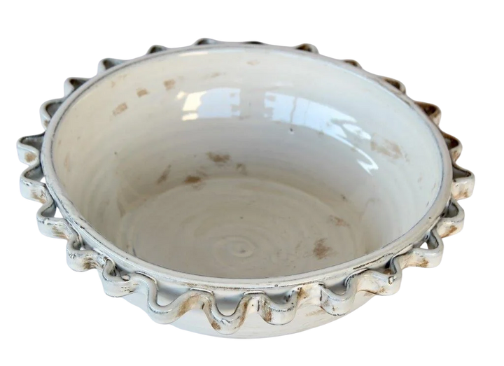 Ceramic Bowl - Frilled Edge Large - Ceramic