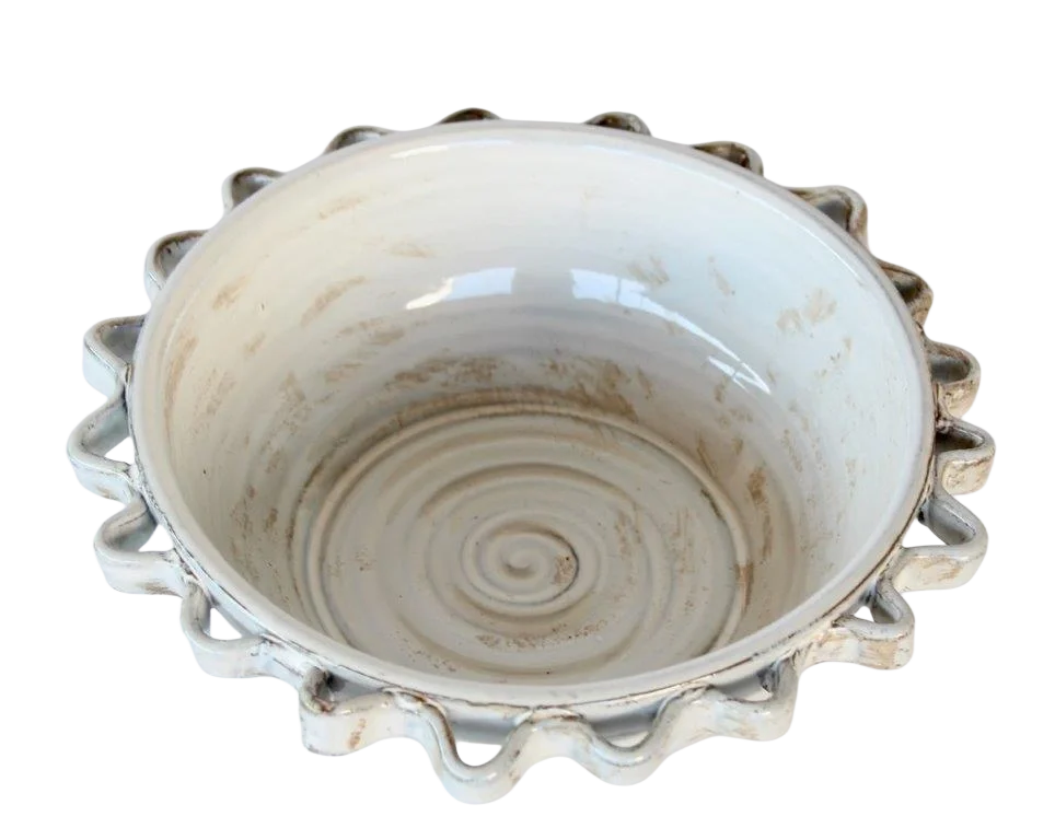Ceramic Bowl - Frilled Edge Medium - Ceramic