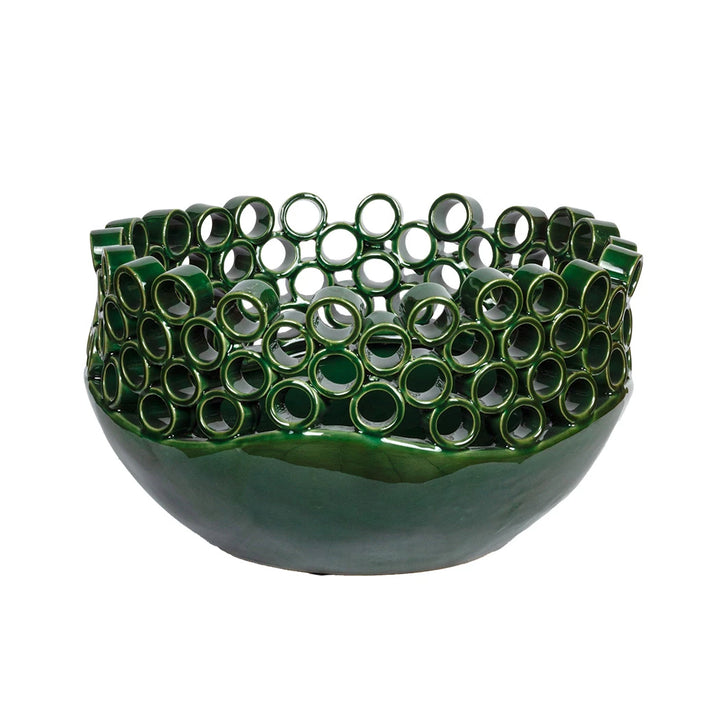 Ceramic Bowl - Green Rings