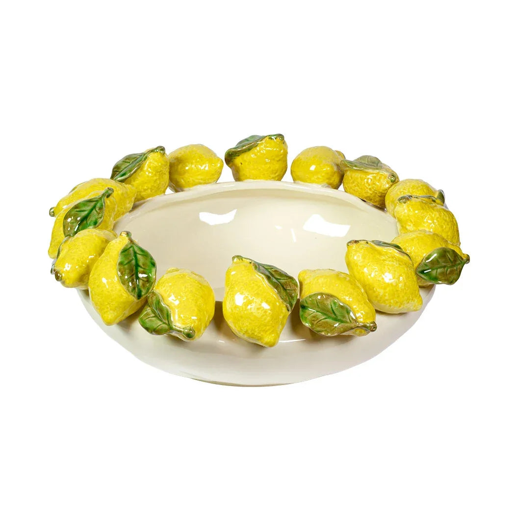 Ceramic Bowl - Rustic Lemons - Ceramic