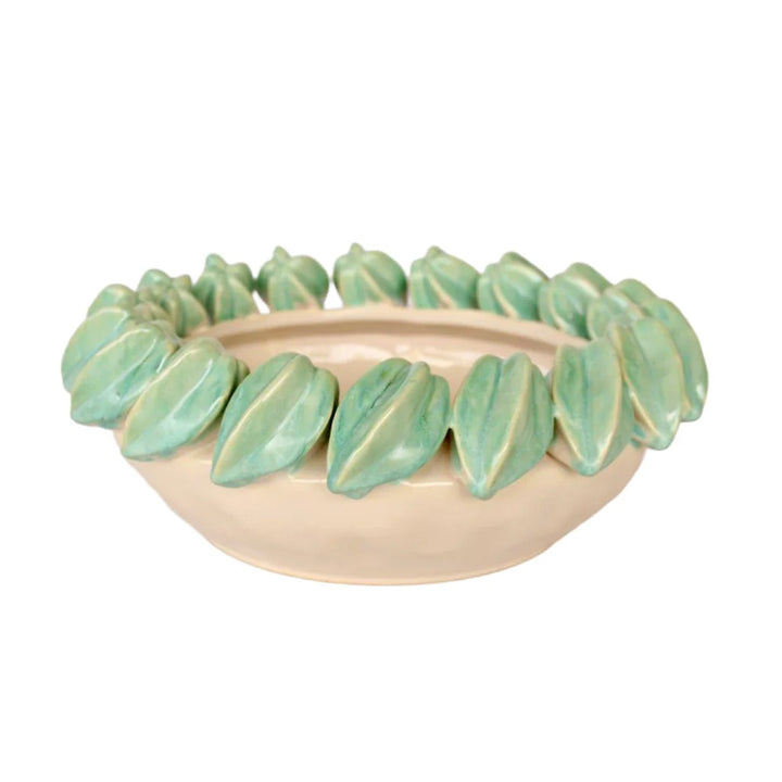Ceramic Bowl - Turquoise Pods - Ceramic