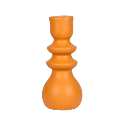 Ceramic Candle Holder - Orange Pastel 19cm - Ceramic