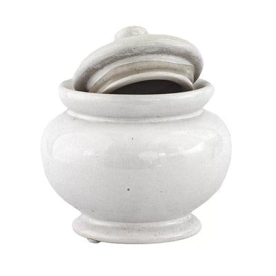 Ceramic Jar - White 10.5cm - Ceramic