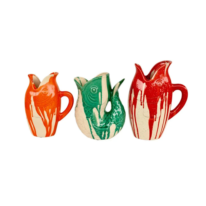 Ceramic Jug - Red Fishy 32cm - Ceramic
