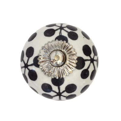 Ceramic Knob - Black Pods - Ceramic