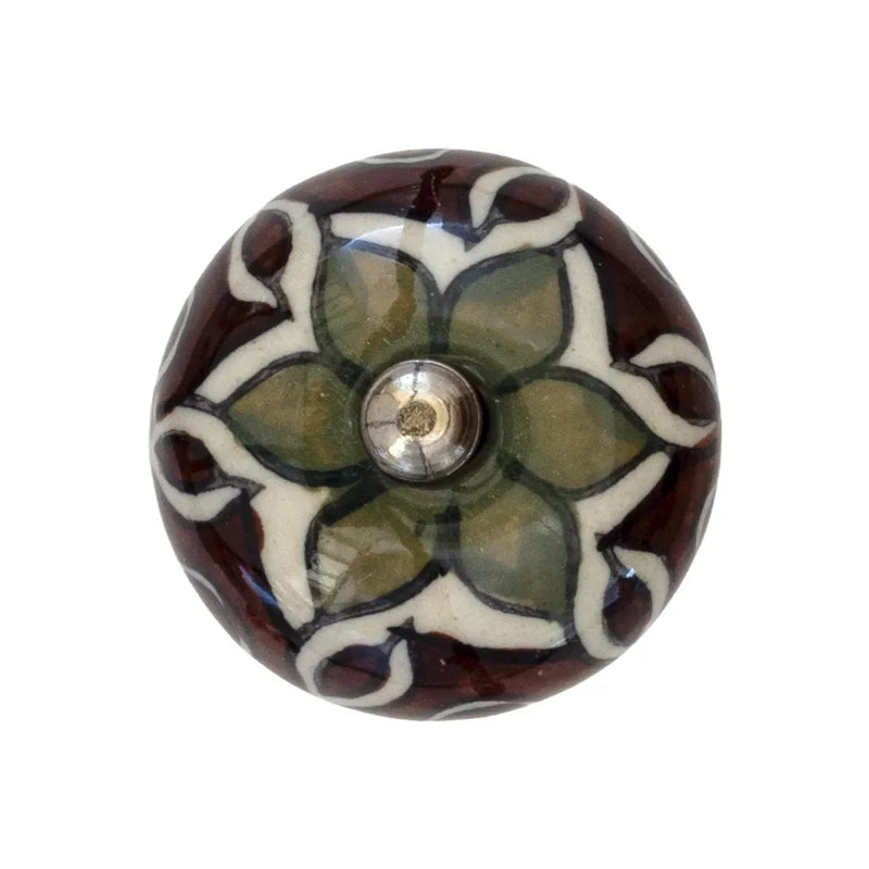 Ceramic Knob - Browns - Ceramic