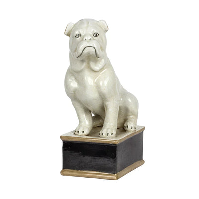 Ceramic Ornament - Bulldog on Plinth - Ceramic