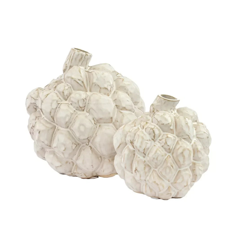 Ceramic Ornament - Garlic Bulb White 12cm - Ceramic