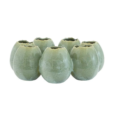 Ceramic Ornament -Large Egg Ring Green - Ceramic