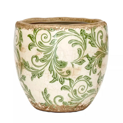 Ceramic Planter - Greens Med 14cm - Ceramic