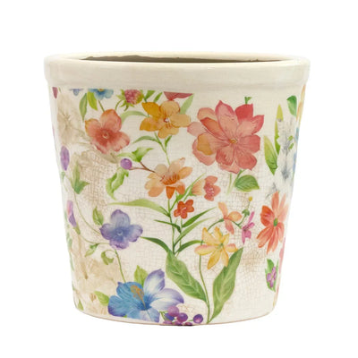 Ceramic Planter - Tropical Floral 16.5cm - Ceramic