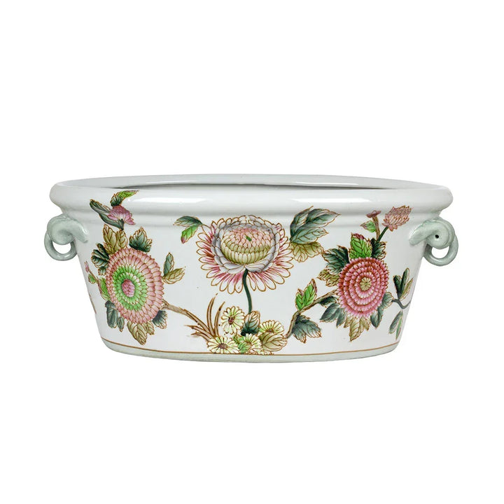 Ceramic Planter Tub - Floral XL - Ceramic