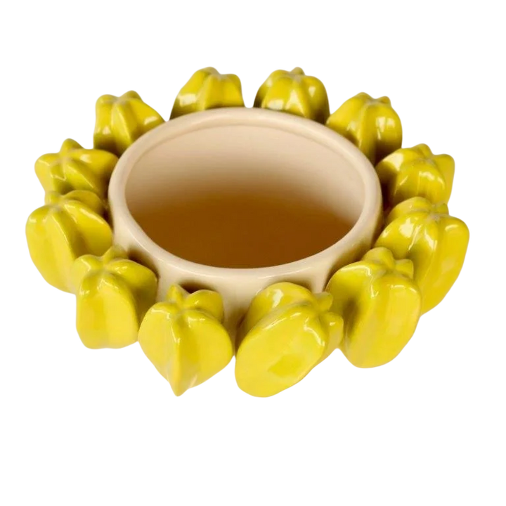 Ceramic Planter - Yellow Pods 14.5cm - Ceramic