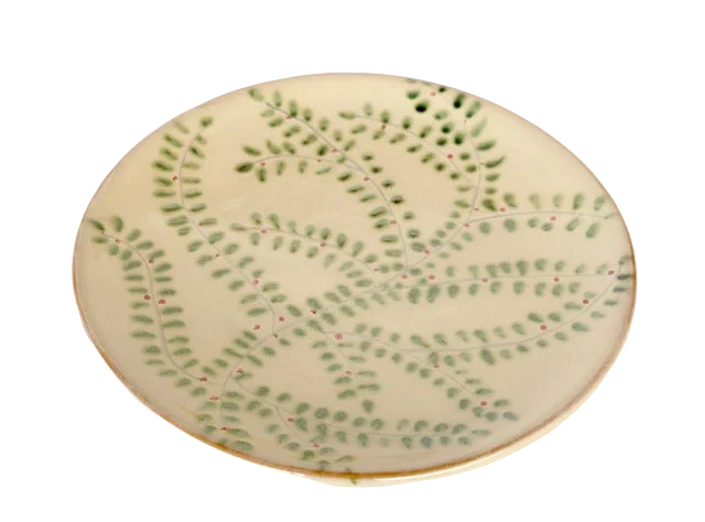 Ceramic Serving Platter - Fine Leaves Medium - Ceramic