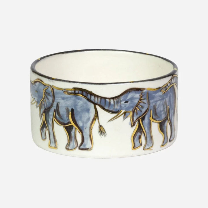 Ceramic Snack Bowl - Elephants - Ceramic