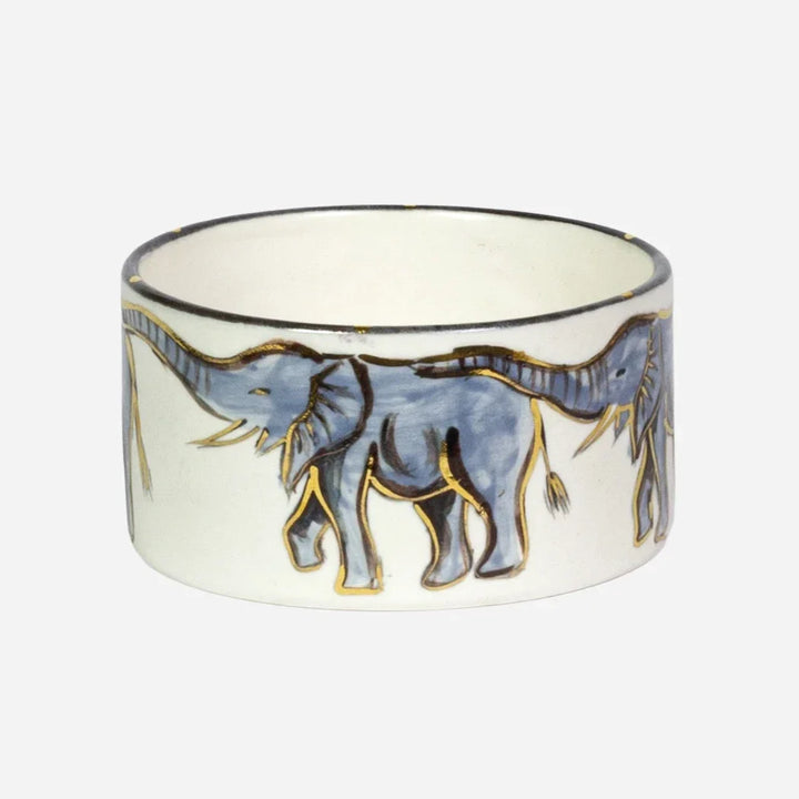Ceramic Snack Bowl - Elephants - Ceramic