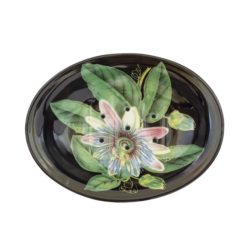 Ceramic Soap Dish - Passiflora - Ceramic