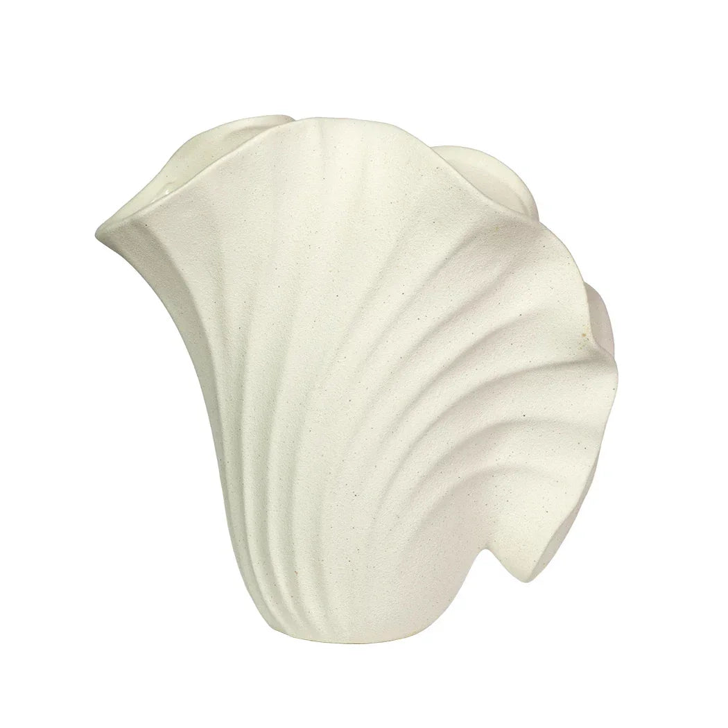Ceramic Vase - Abstract Shell 21cm - Ceramic