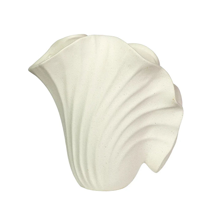 Ceramic Vase - Abstract Shell 21cm - Ceramic
