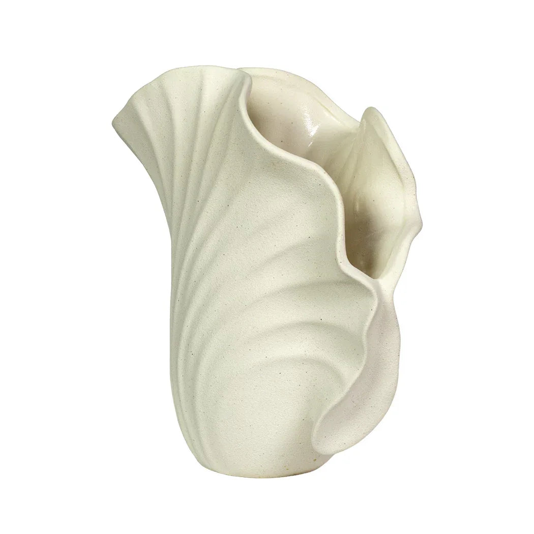 Ceramic Vase - Abstract Shell 21cm - Ceramic