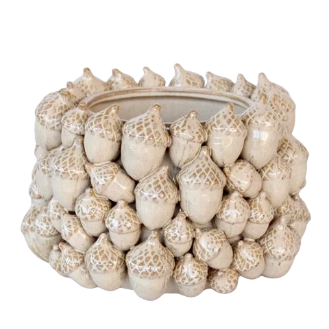 Ceramic Vase - Acorns Galore Short - Ceramic