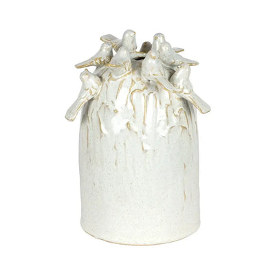Ceramic Vase - Bird Flock 21cm - Ceramic