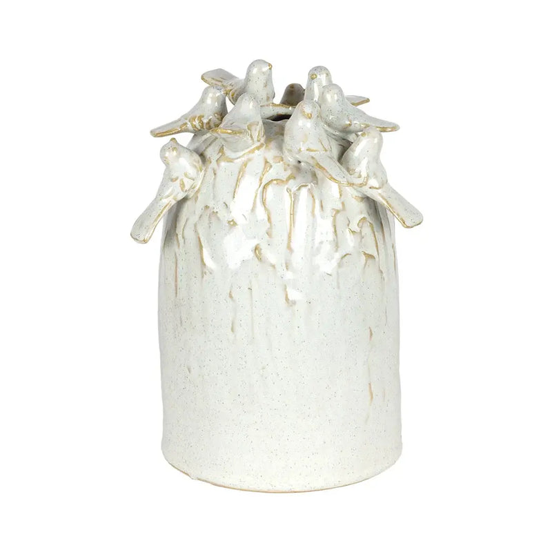 Ceramic Vase - Bird Flock 21cm - Ceramic
