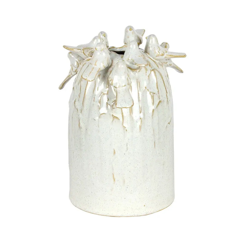 Ceramic Vase - Bird Flock 21cm - Ceramic