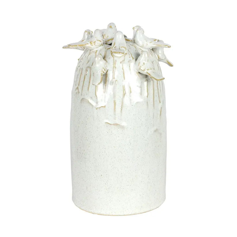 Ceramic Vase - Bird Flock 27cm - Ceramic