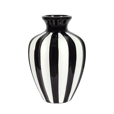 Ceramic Vase - Black & White 25.5cm - Ceramic