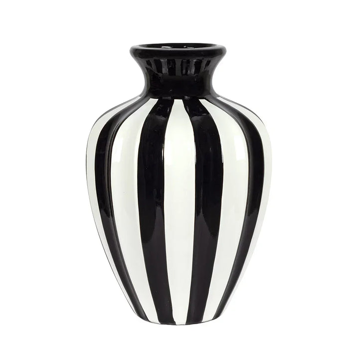 Ceramic Vase - Black &amp; White 25.5cm - Ceramic
