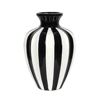 Ceramic Vase - Black & White 25.5cm - Ceramic