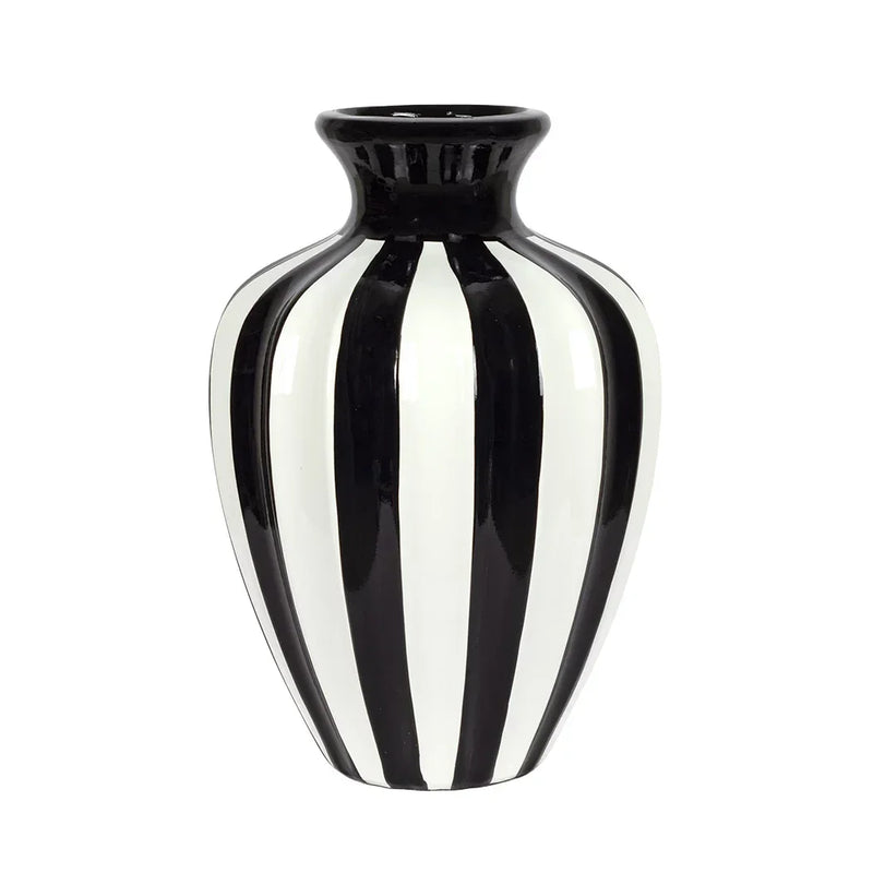 Ceramic Vase - Black & White 25.5cm - Ceramic