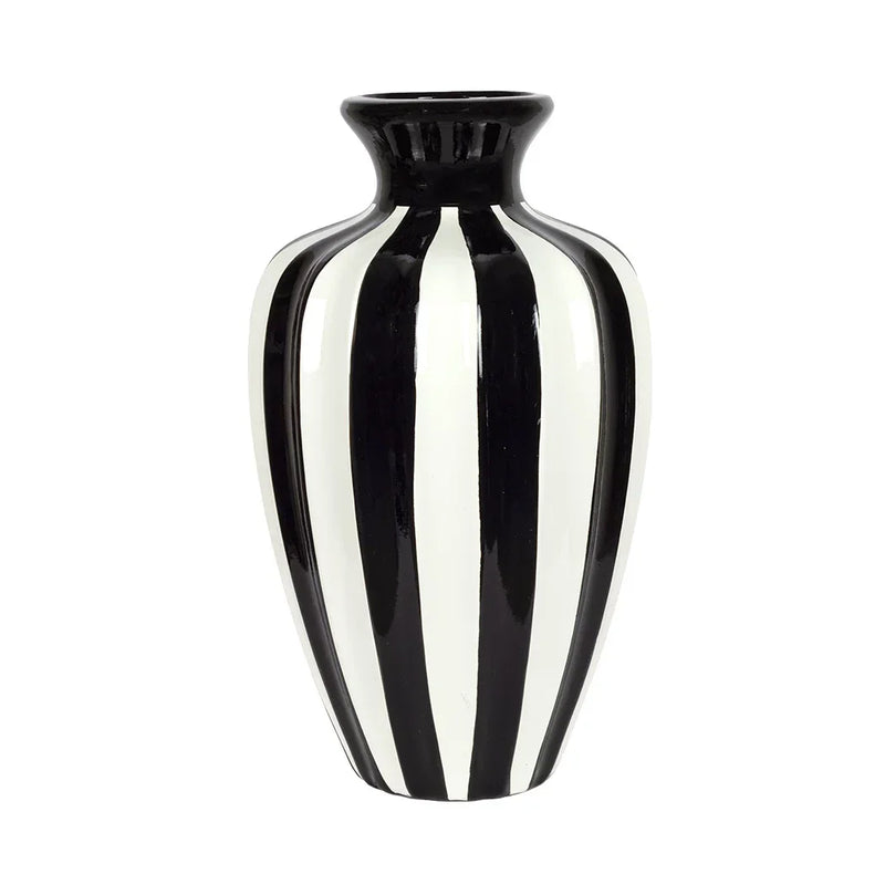 Ceramic Vase - Black & White 32.5cm - Ceramic