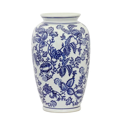 Ceramic Vase - Blue & White 28cm - Ceramic