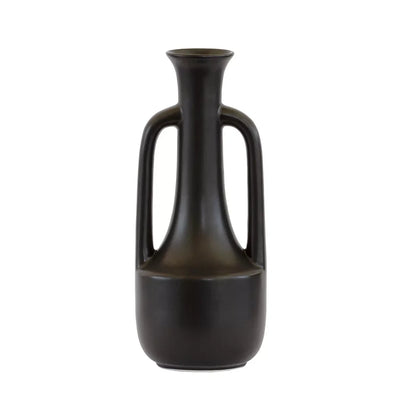 Ceramic Vase - Ebony Handled 22cm - Ceramic
