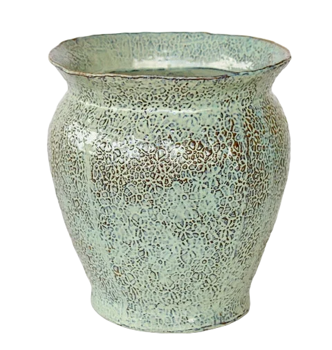 Ceramic Vase - Floral Pebbles Vintaged - Ceramic