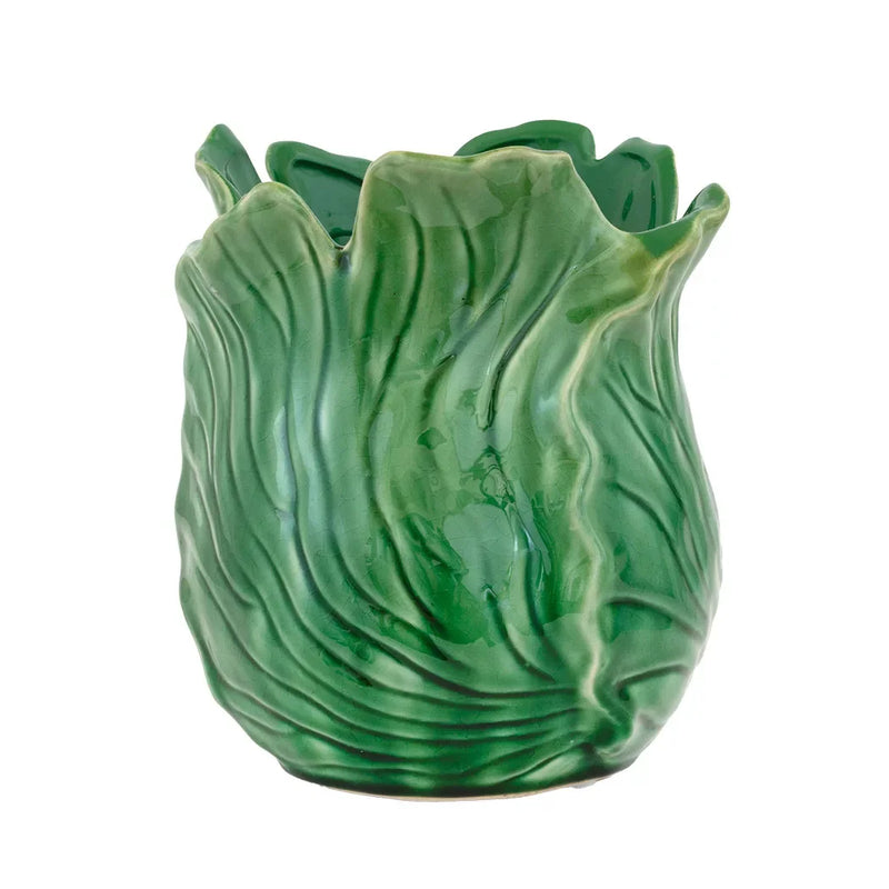 Ceramic Vase - Green Cabbage 19.5cm - Ceramic