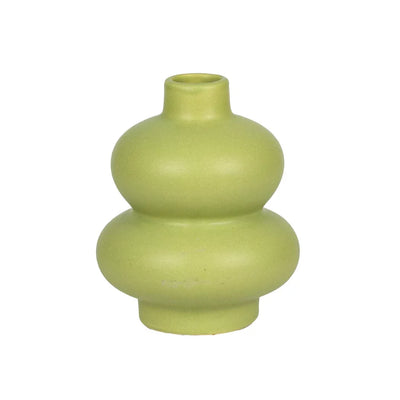 Ceramic Vase - Green Pastel Posy 12cm - Ceramic