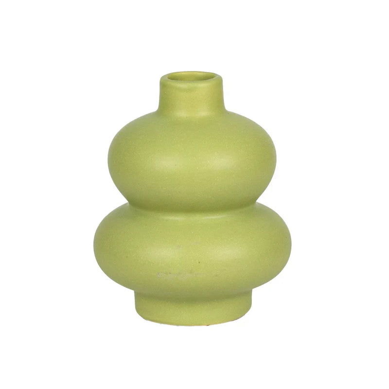 Ceramic Vase - Green Pastel Posy 12cm - Ceramic