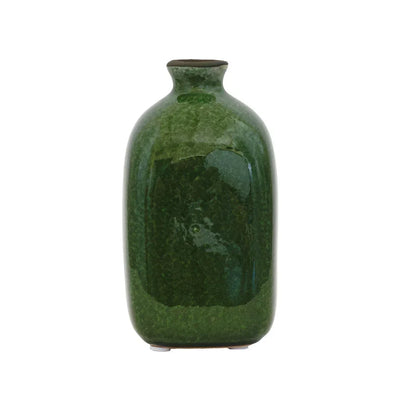 Ceramic Vase - Green Squared Posy 14cm - Ceramic