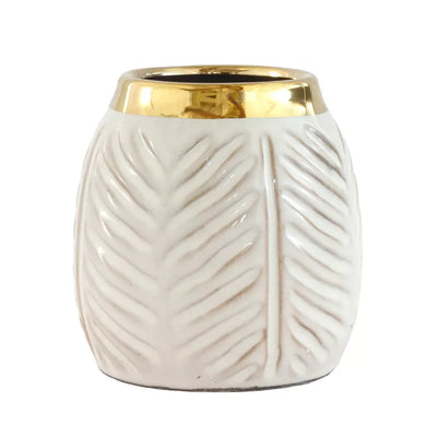 Ceramic Vase - Leafy 10.5cm
