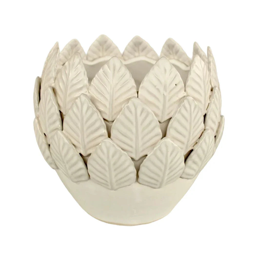 Ceramic Vase - Leaves 18cm - Ceramic