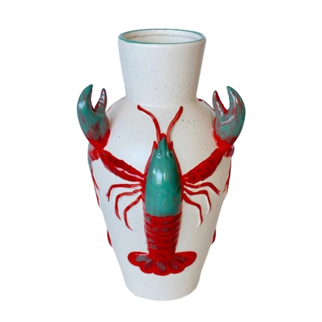 Ceramic Vase - Multicolour Lobster 38cm - Ceramic